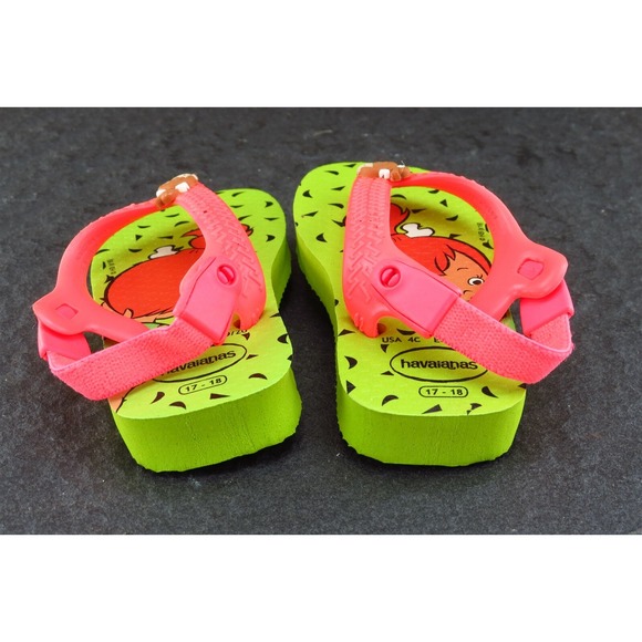 Havaianas‎ Toddler Girls 4 Medium Pink Flip Flop Synthetic - Picture 4 of 5